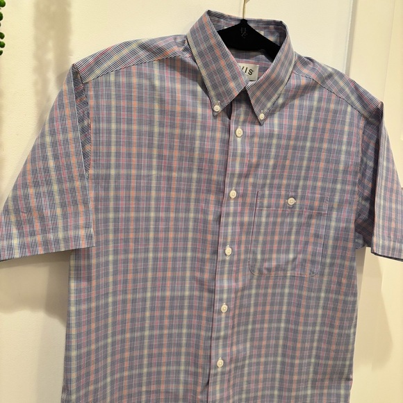 Orvis Men’s Short Sleeve Multicolor Button Down Shirt Size Medium 100% Cotton - Picture 3 of 8